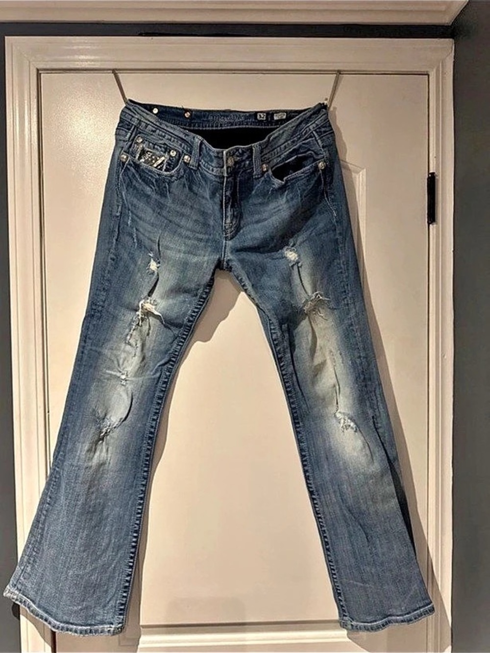 Miss Me M5594P7 Boot Cut Jeans in Blue Waist 32